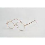 rose gold round metal eyeglasses