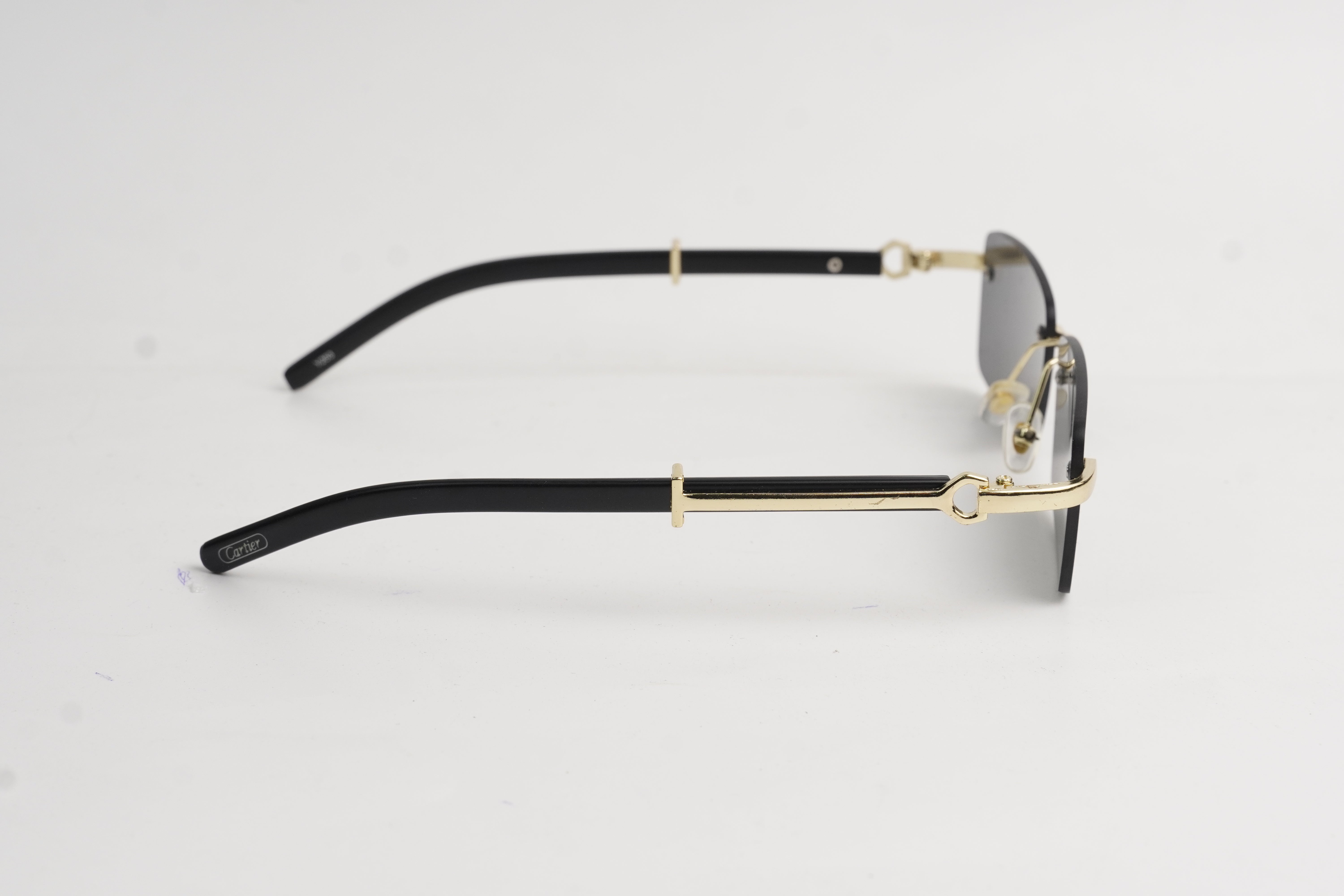 Cartier-Rimless-Metal-Rectangle-Sunglasses