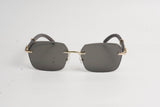 CARTIER-B1-Rimless-Black-Golden-Sunglasses-Rectangle