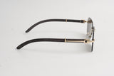 CARTIER-B1-Rimless-Black-Golden-Sunglasses-Rectangle