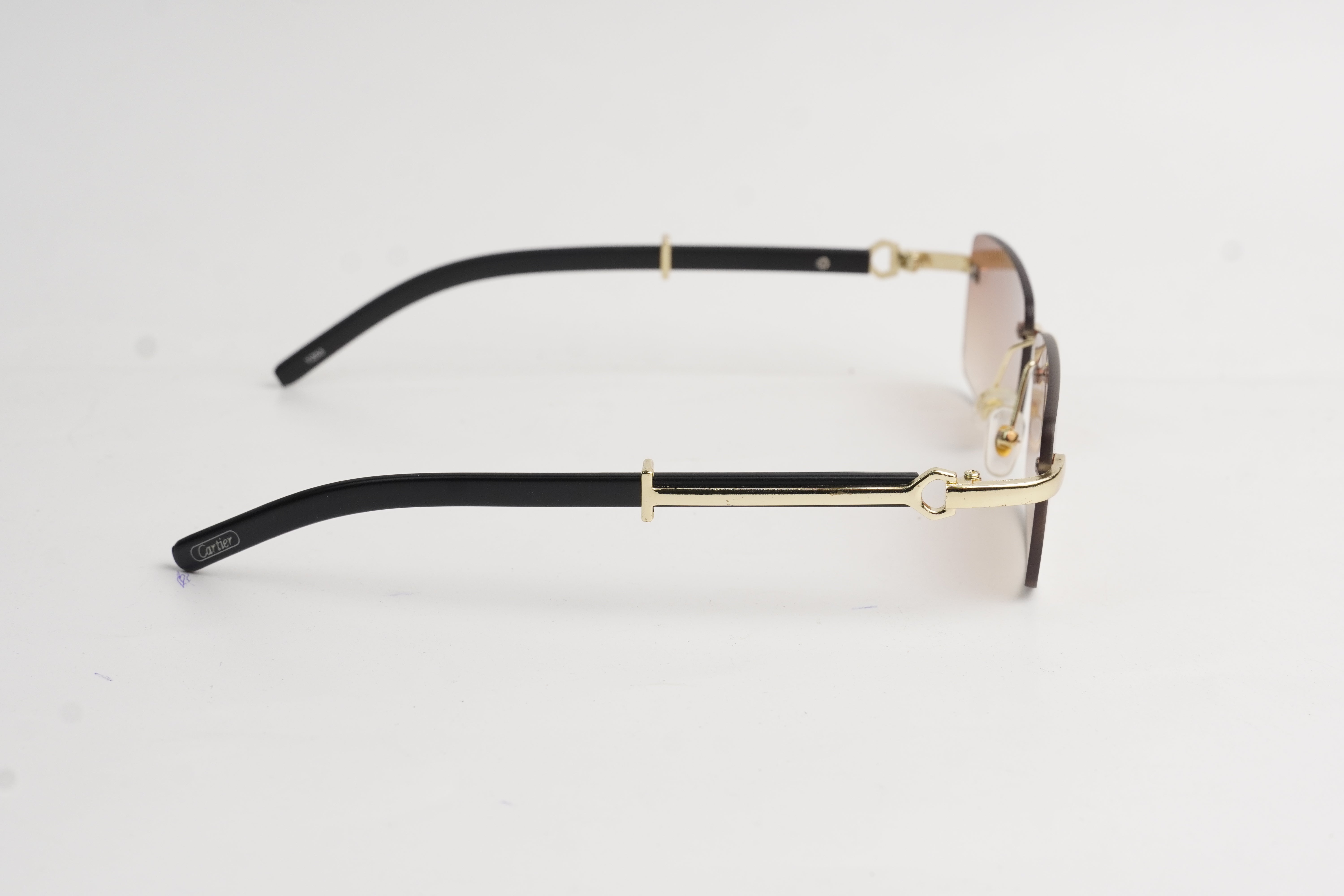 Cartier-Rimless-Metal-Rectangle-Sunglasses