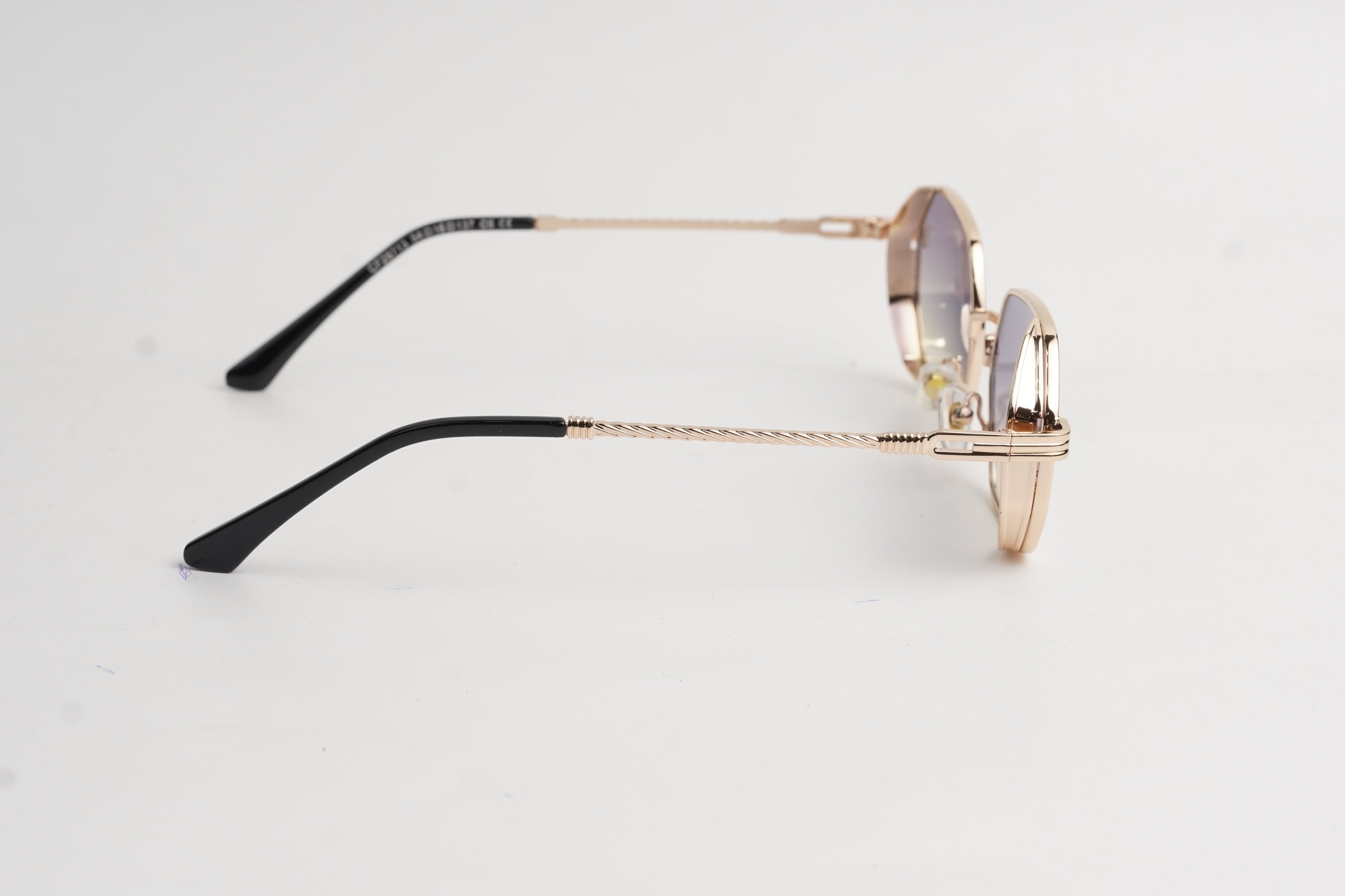 OLD MONEY-Metal-Slim-Hexagon-Sunglasses