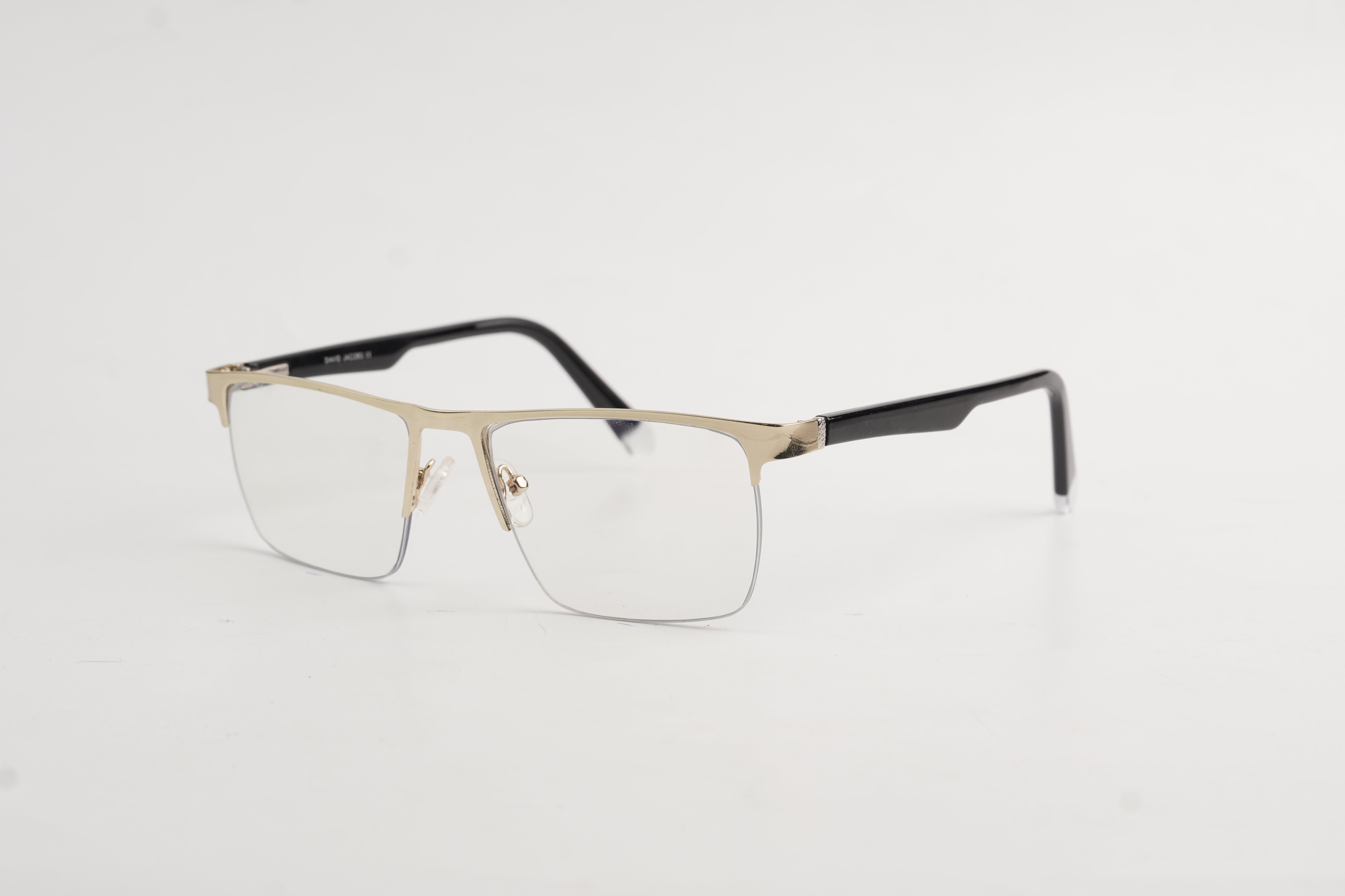 David Jacob-8008-Half Rimless-Rectangle-Metal