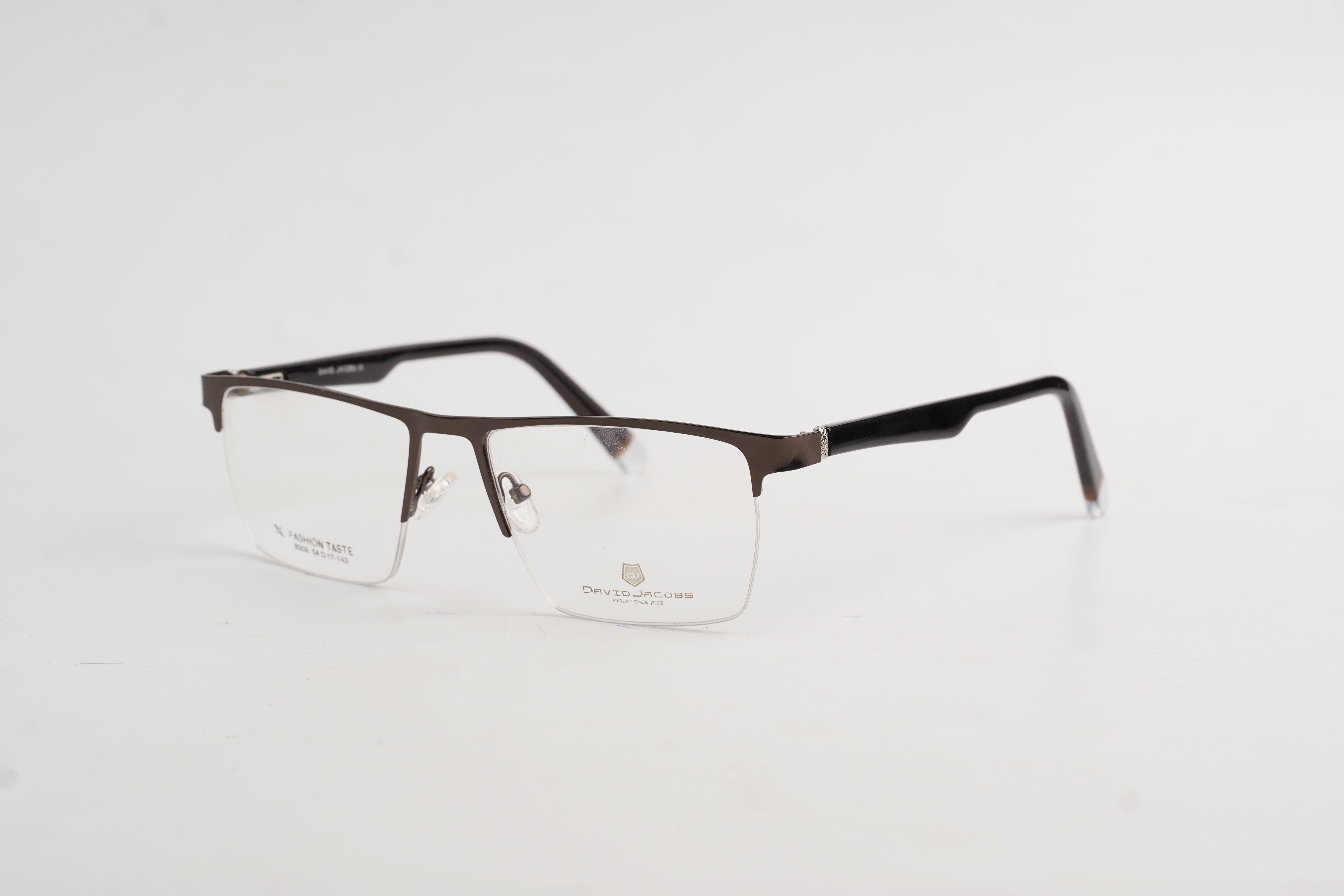 David Jacob-8008-Half Rimless-Rectangle-Metal