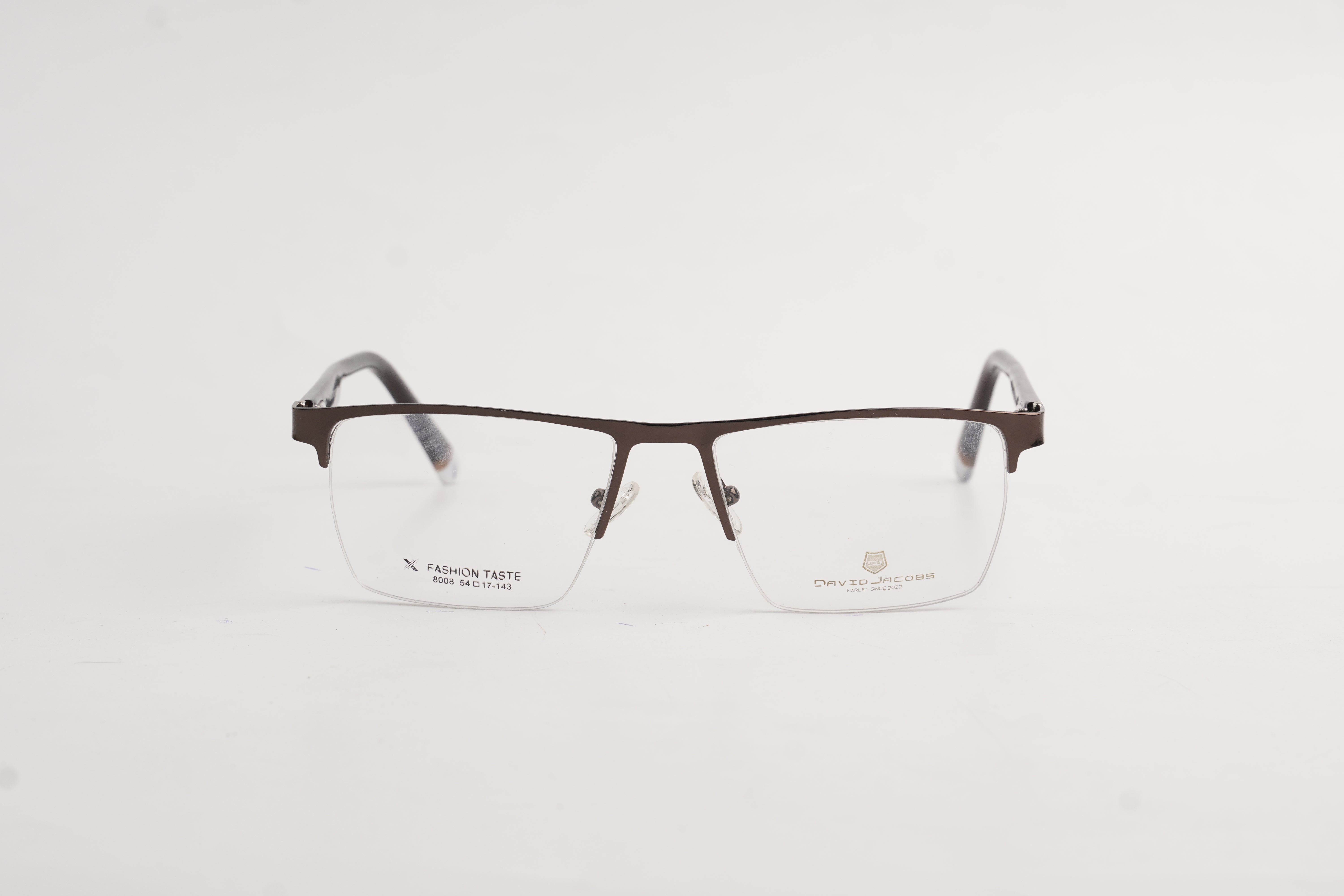 David Jacob-8008-Half Rimless-Rectangle-Metal