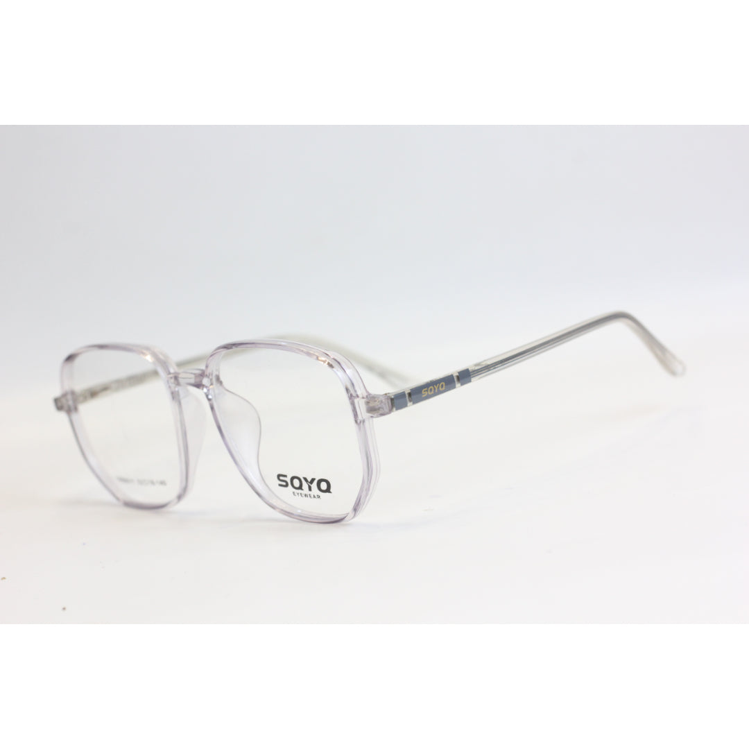 Transpaent frame with transition lens