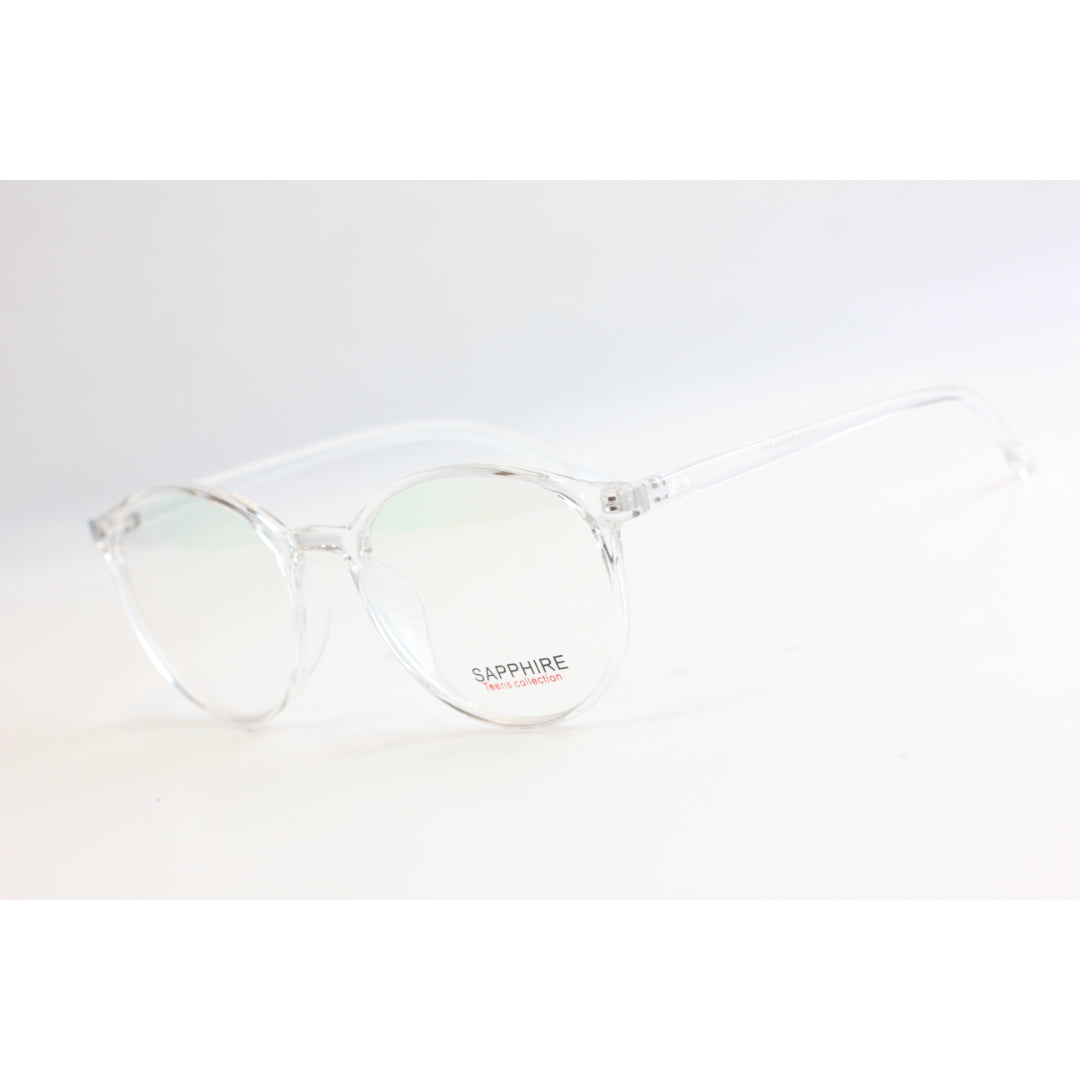 Transparent frame with transilion lenses