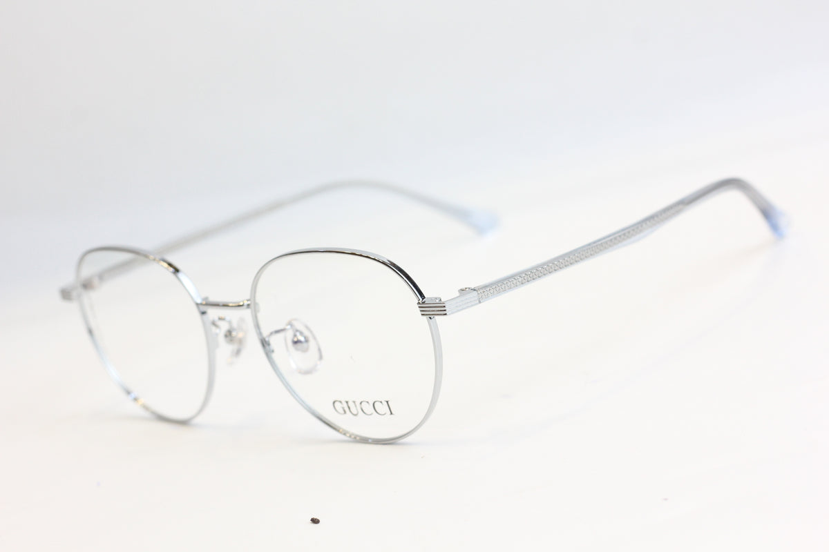 Gucci-0048-Metal-Round-Silver