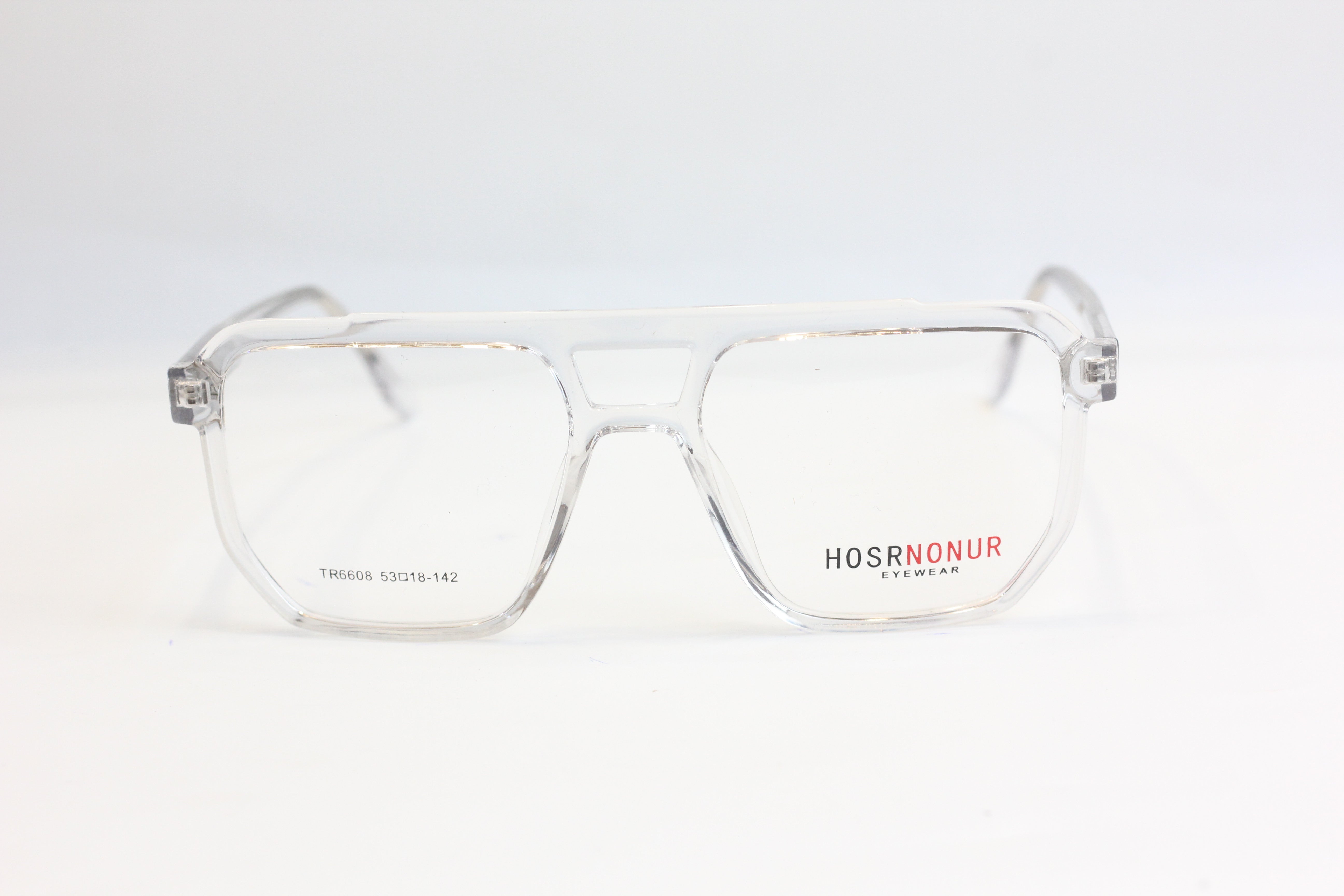Bold-0042-Square-Transparent-Double Bridge-Acetate