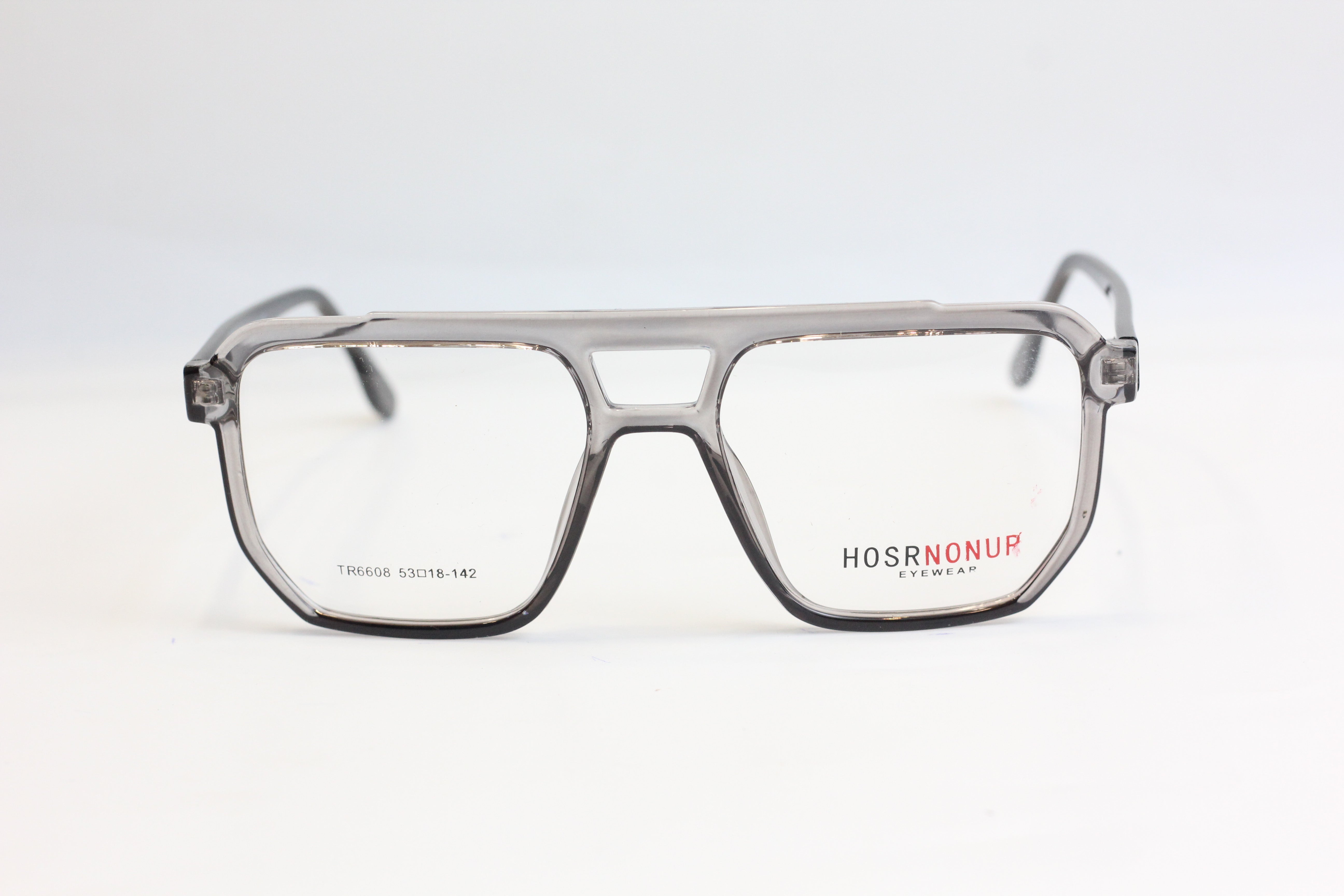 Bold-0042-Square-Grey-Double Bridge-Acetate